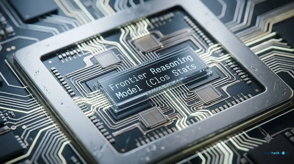 Macro close-up photorealistic shot of an advanced silicone microchip with luminous optical interconnects and intricate AI tensor processing unit circuitry.